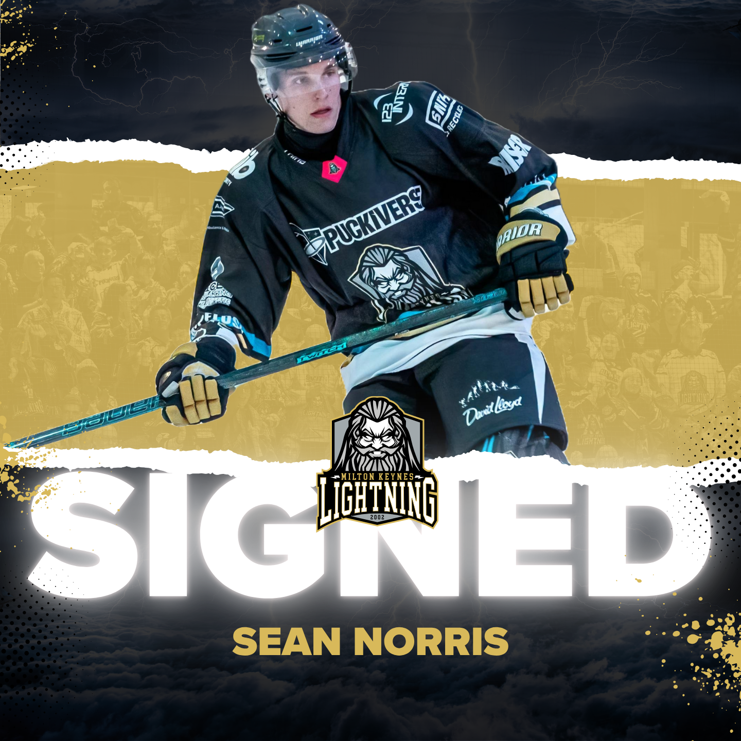 New Graphics (1) MK Lightning sign Sean Norris for 25/26 season