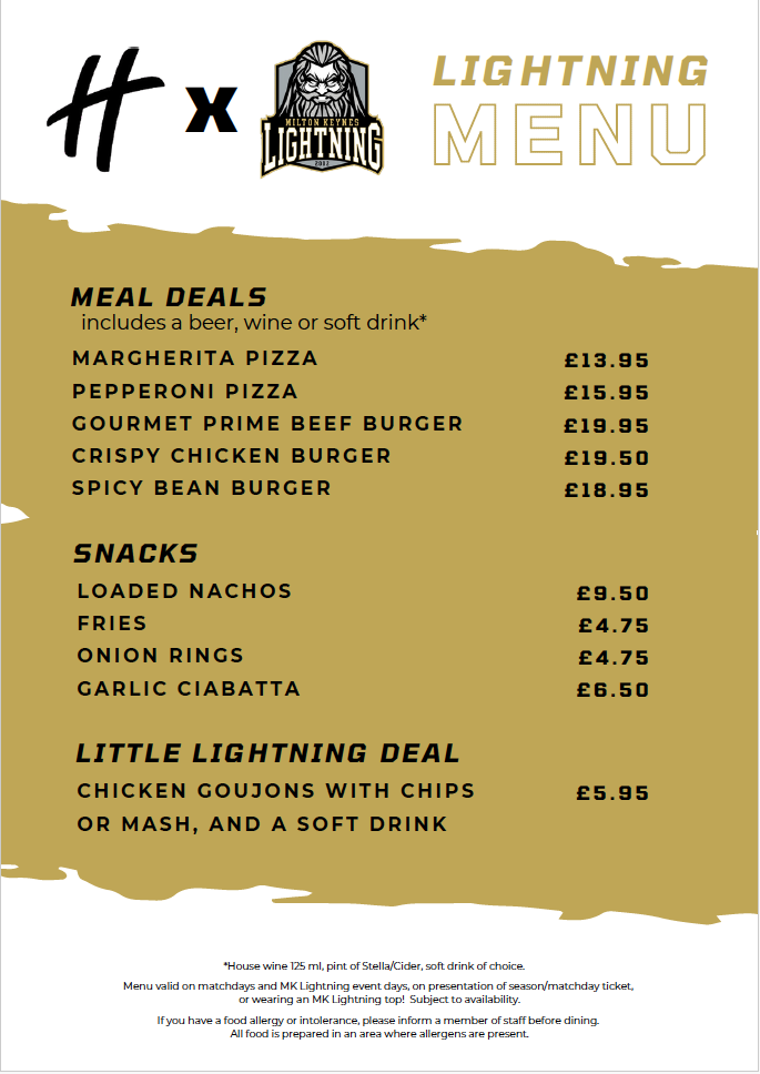 Holiday Inn Menu