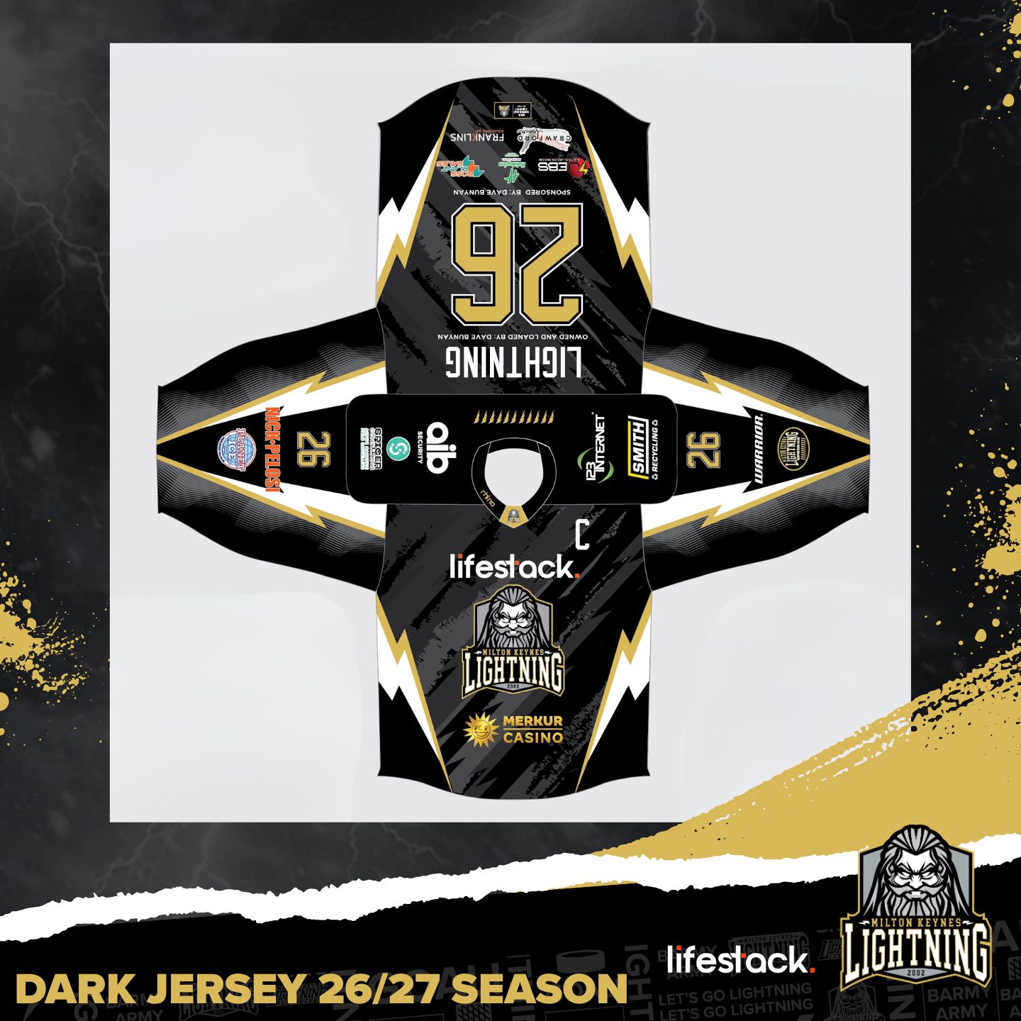 Dark Jersey lifestack MK Lightning flat lay dark jersey