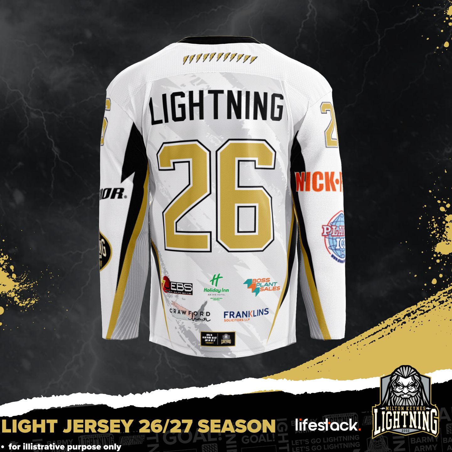 Light back lifestack MK Lightning jersey back - light 26/27 season