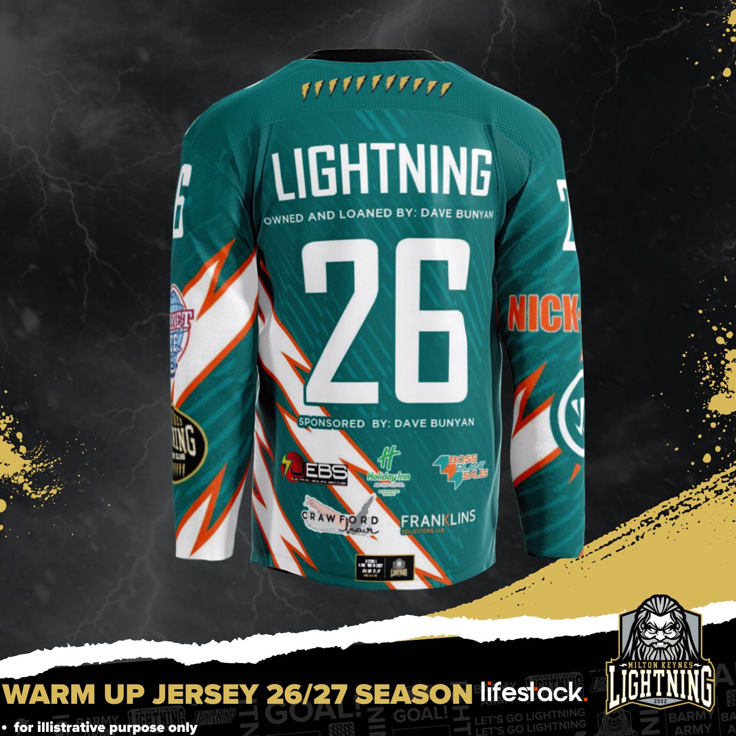 warm up back warm Up MK Lightning jersey 26/27