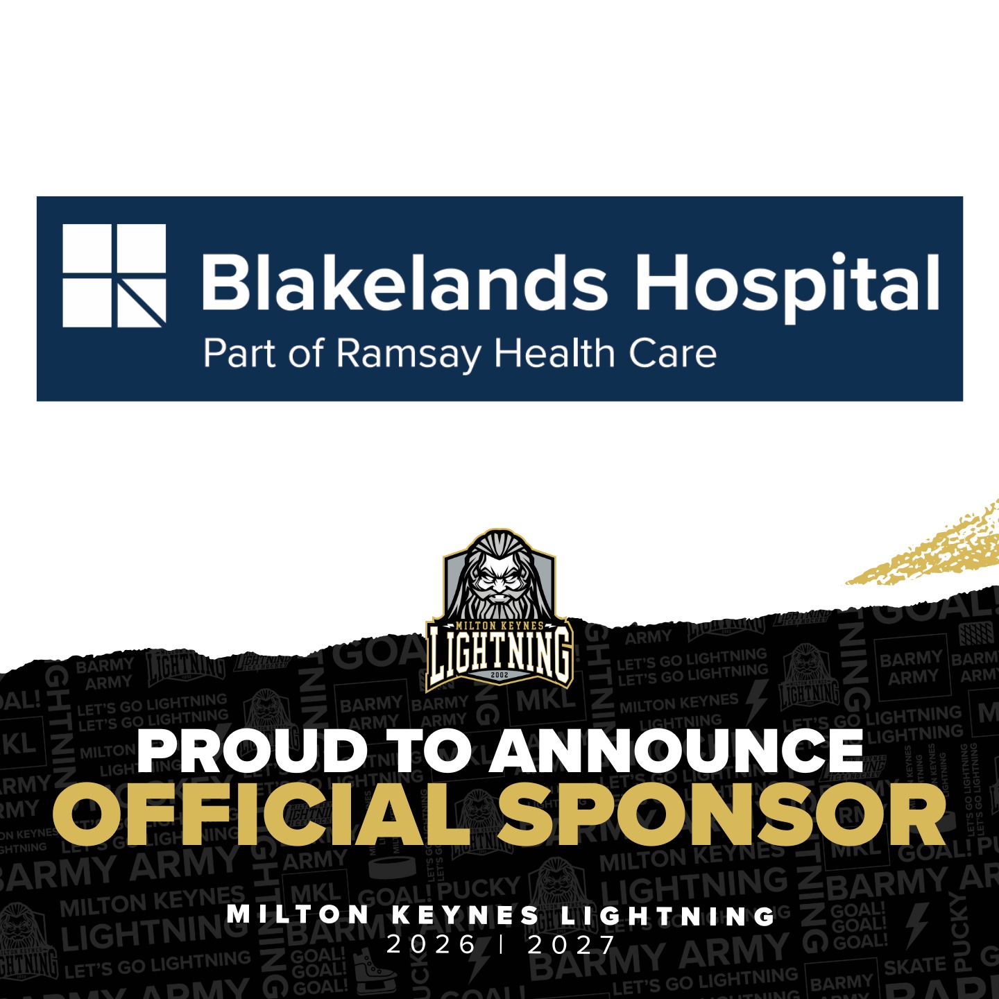 Blakelands hospital sponsor MK Lightning