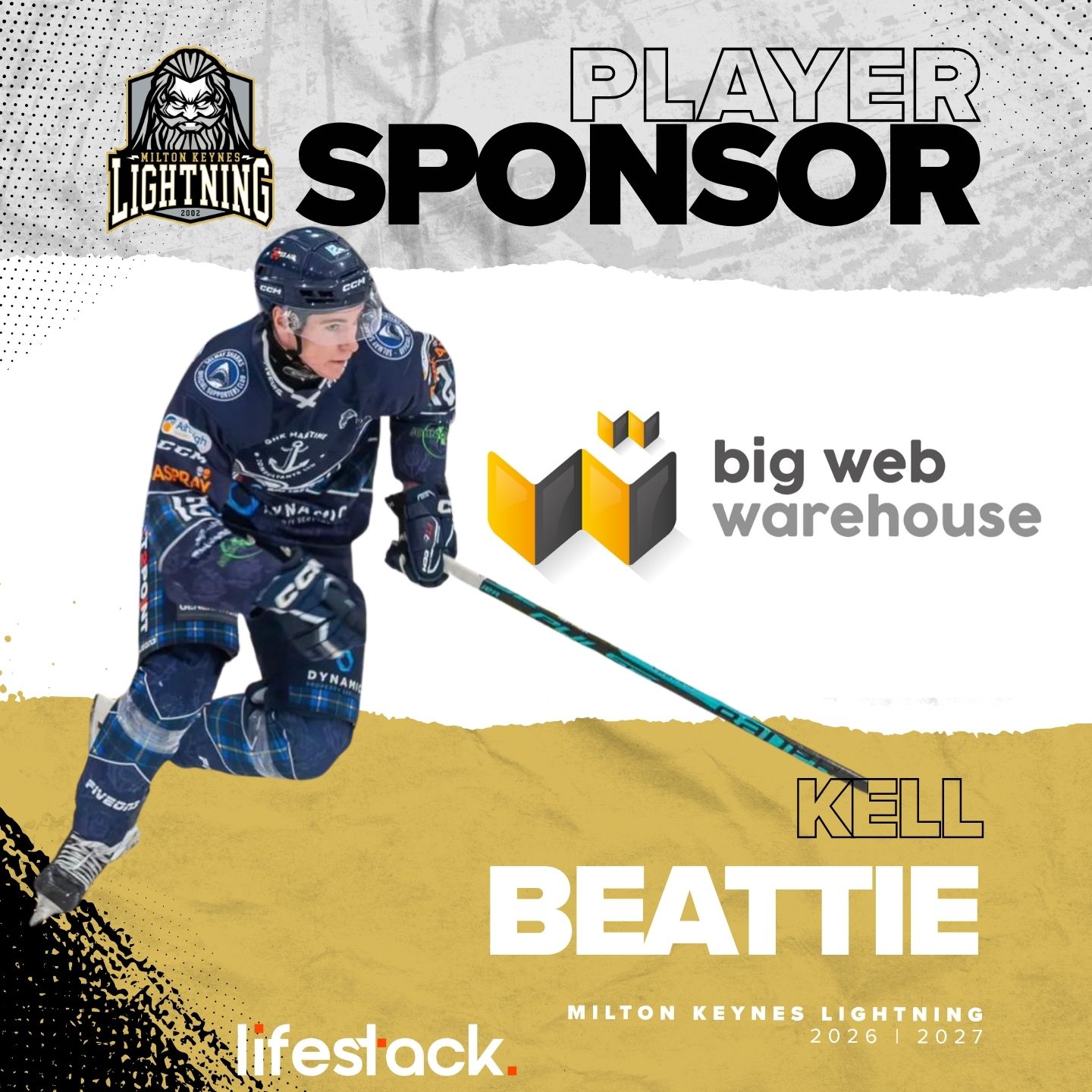 Kell Beattie player sponsor BWW (Big web warehouse)