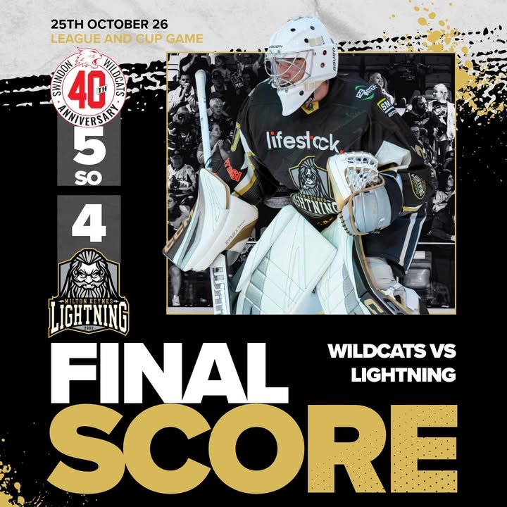 Match Report: Swindon Wildcats 5-4 – Milton Keynes Lightning (SO) | 25 October 2026