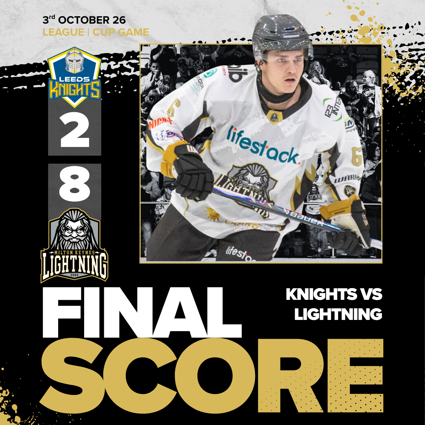 Match Report: Leeds Knights 2-8 – Milton Keynes Lightning – 3 October 2026